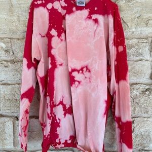 Custom Bleached Long Sleeve T Shirt